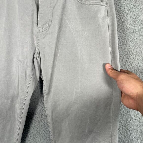 Rhone Gray Mens Everday Twill 5 Pocket Pant Size 30X32 Slim Straight - Picture 3 of 13